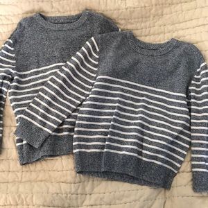 Cat & Jack grey stripe sweaters 4T